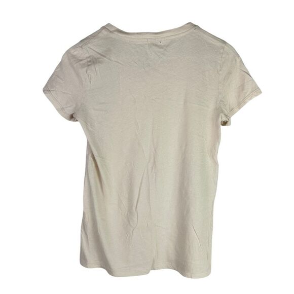 J. Crew Cream Small Short Sleeve Crew Neck Tee - Picture 5 of 7